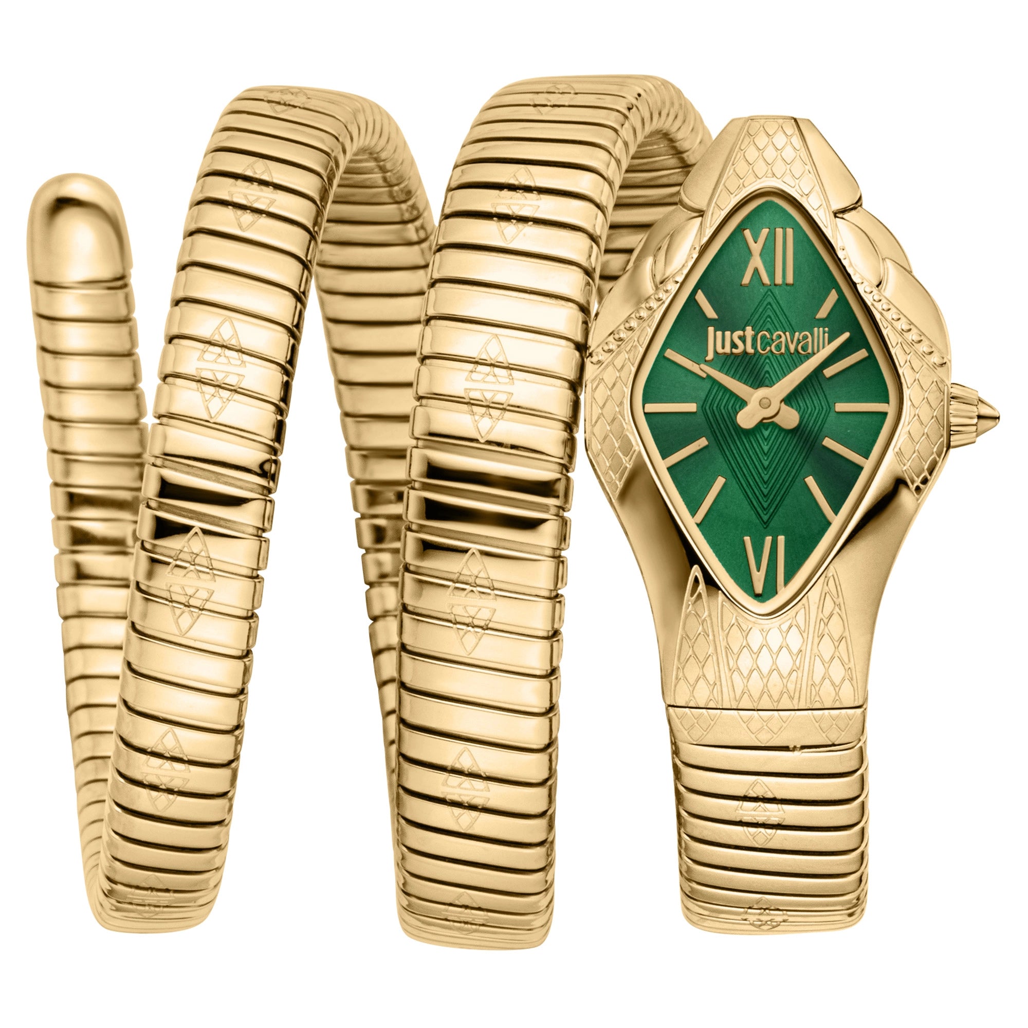 Just Cavalli Just Cavalli Signature Snake Cristallo Yellow Gold Bottle Green