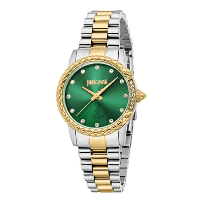 Just Cavalli Animalier Fiorenza Slang Twee Kleuren YG Groen