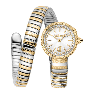 Just Cavalli Signature Snake Sirena Zilver Geelgoud