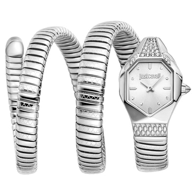 Just Cavalli Signature Snake Amber Zilver