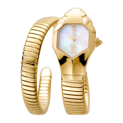Just Cavalli Signature Snake Glam DNA Geel Goud MOP