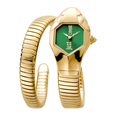 Just Cavalli Signature Snake Glam DNA Geel Goud Groen