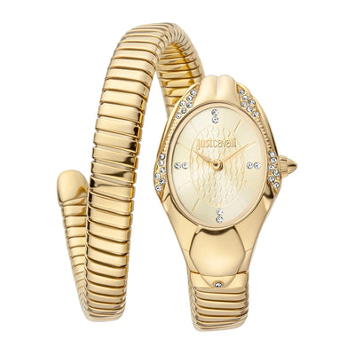 Just Cavalli Signature Snake Koningsgeelgoud