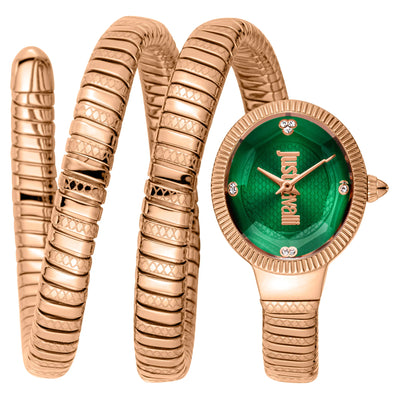 Just Cavalli Signature Snake Najaarsfeest Roze Goud Groen
