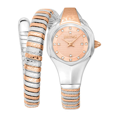 Just Cavalli Signature Snake Amalfi Twee Kleuren RG Zalm