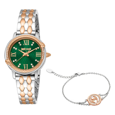 Just Cavalli SET Viperized Twee Kleuren RG Flessengroen
