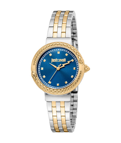 Just Cavalli SET Dappere Slang Twee Kleuren Geelgoud Blauw