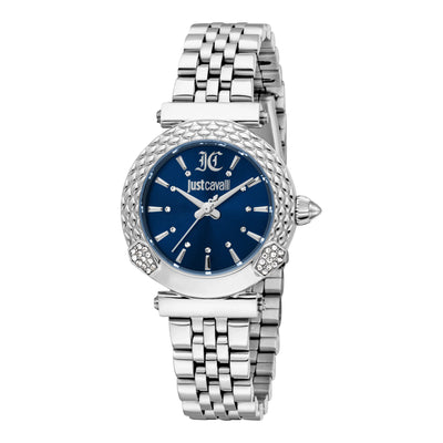Just Cavalli Animalier Mistero Slang Zilver Blauw
