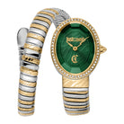 Just Cavalli Just Cavalli Signature Snake Velina Silver Yellow Gold Green