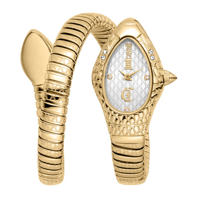 Just Cavalli Signature Snake Vetra Geel Goud Zilver