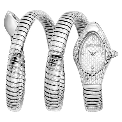 Just Cavalli Signature Snake Aurela Zilver