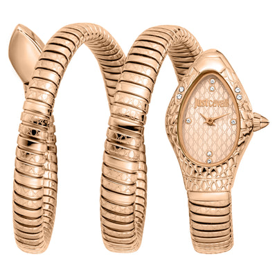 Just Cavalli Signature Snake Aurela Roze Goud