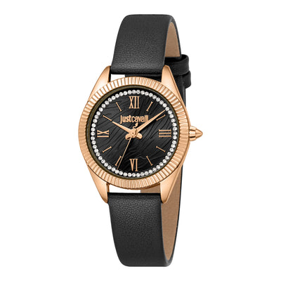 Just Cavalli Animalier Amabile Leer Zwart