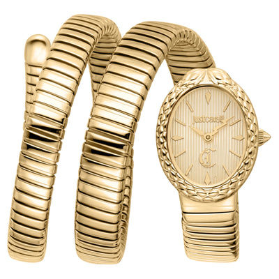 Just Cavalli Signature Snake Sognia Geelgoud Champagne