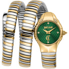 Just Cavalli Just Cavalli Signature Snake Amanta Yellow Gold Silver Green